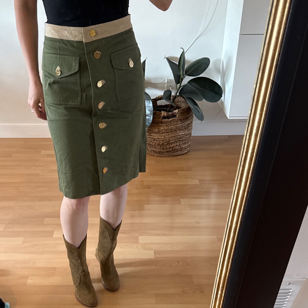 NWOT! Trina Turk Button-Front Skirt